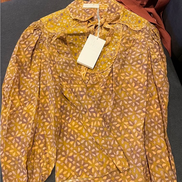 Ulla Johnson Citrine Aninda Silk Blouse - Picture 6 of 7